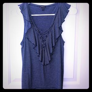 Express Navy & White stripe tank blouse